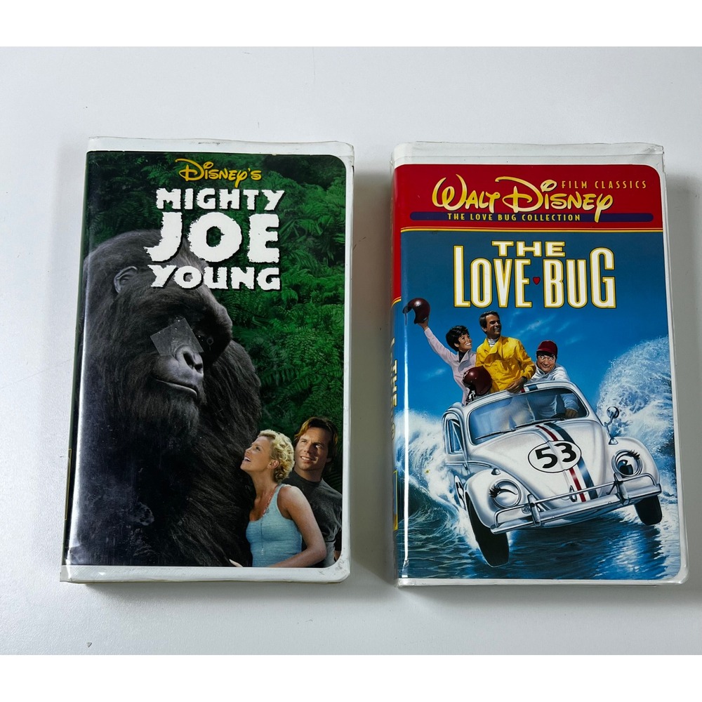 Disney's Mighty Joe Young & The Love Bug VHS Tape‎ Movie Bundle